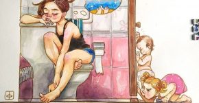 Реалии жизни с ребенком в рисунках одной мамы
