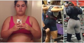 Девушка весом 140 кг показала, как невероятно изменилась спустя 3 года тренировок